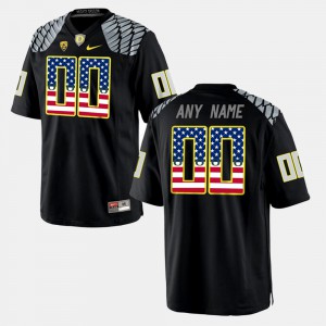 US Flag Fashion For Men #00 Oregon Customized Jerseys Black 586993-483