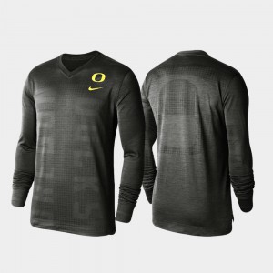 Oregon T-Shirt Fuse 360 Player Long Sleeve Mens Charcoal Football Sideline 480416-675