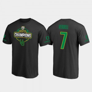 Black CJ Verdell Oregon T-Shirt 2019 PAC-12 North Football Division Champions For Men's #7 601204-302