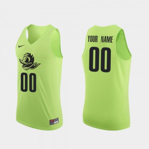 Oregon Customized Jerseys For Men College Basketball Authentic #00 Apple Green 504097-705