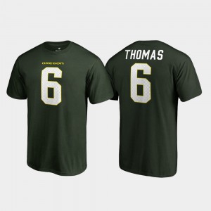 Men Green #6 College Legends De'Anthony Thomas Oregon T-Shirt Name & Number 562272-953
