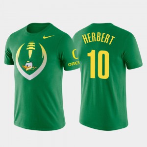 #10 Performance Justin Herbert Oregon T-Shirt Mens Football Icon Green 431998-404
