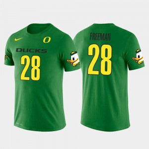 Future Stars Green #28 Denver Broncos Football Mens Royce Freeman Oregon T-Shirt 236957-320