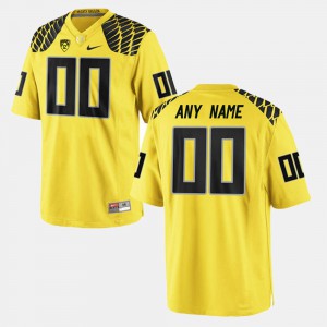 Mens Yellow College Limited Football #00 Oregon Customized Jersey 675231-915