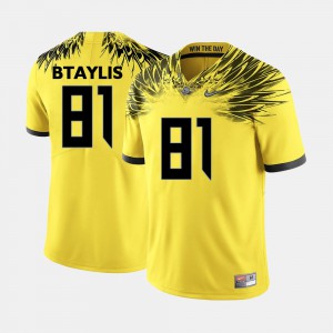 College Football Evan Baylis Oregon Jersey #81 Yellow For Men's 565274-422