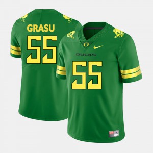 College Football Hroniss Grasu Oregon Jersey #55 Green For Men 330551-743