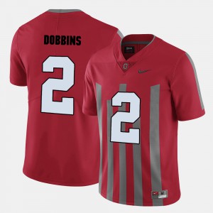 Men J.K. Dobbins Oregon Jersey Red College Football #2 363519-509