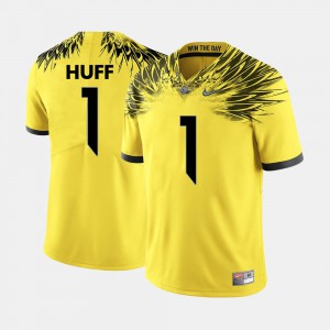 For Men College Football Josh Huff Oregon Jersey #1 Yellow 213340-315