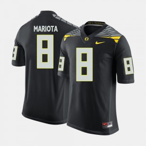 #8 College Football Marcus Mariota Oregon Jersey Black Men's 238778-381