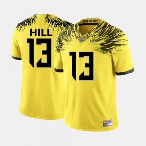 #13 Men's TroyHill Oregon Jersey Yellow College Football 810946-365