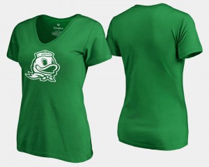 Kelly Green Womens St. Patrick's Day Oregon T-Shirt White Logo 135563-138