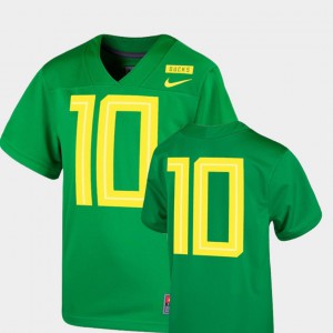 Apple Green Football Game #10 2018 Mighty Oregon Oregon Jersey Kids 987303-812
