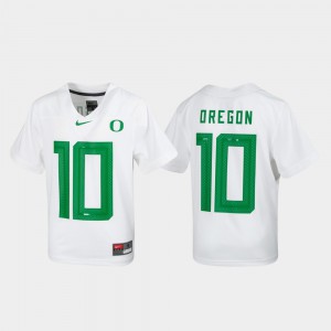 Untouchable #10 White Oregon Jersey Football Kids 539524-296