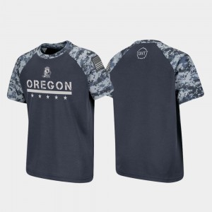 Youth OHT Military Appreciation Raglan Digital Camo Oregon T-Shirt Charcoal 427899-568
