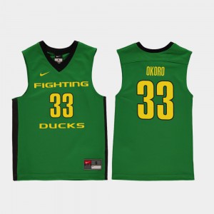 Green Francis Okoro Oregon Jersey Replica #33 Kids College Basketball 810900-300